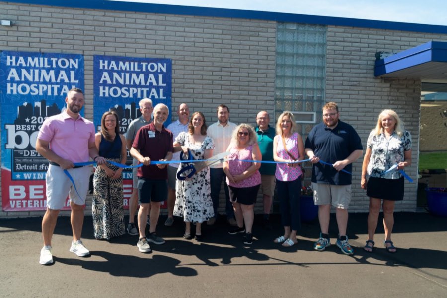 Ribbon cutting at Hamilton Animal Hospital