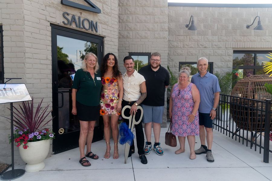 Ribbon cutting at Peter Marks Salon