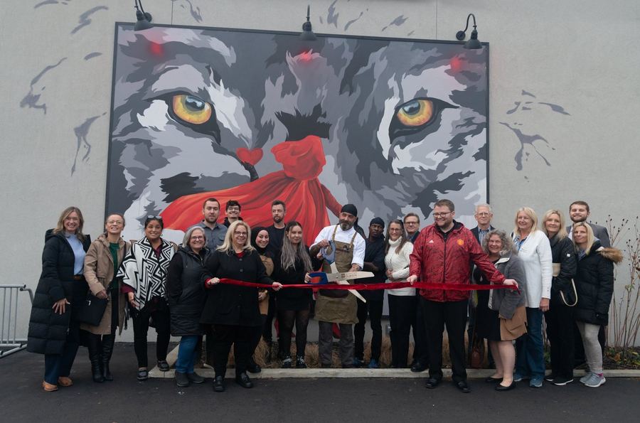 Ribbon cutting at Red & The Wolf