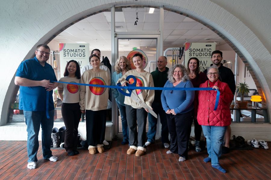 Ribbon cutting at Somatic Studios