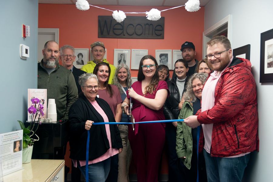 Ribbon cutting at Spinal Haven